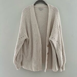 American Eagle Outfitters Beige Knit Cardigan